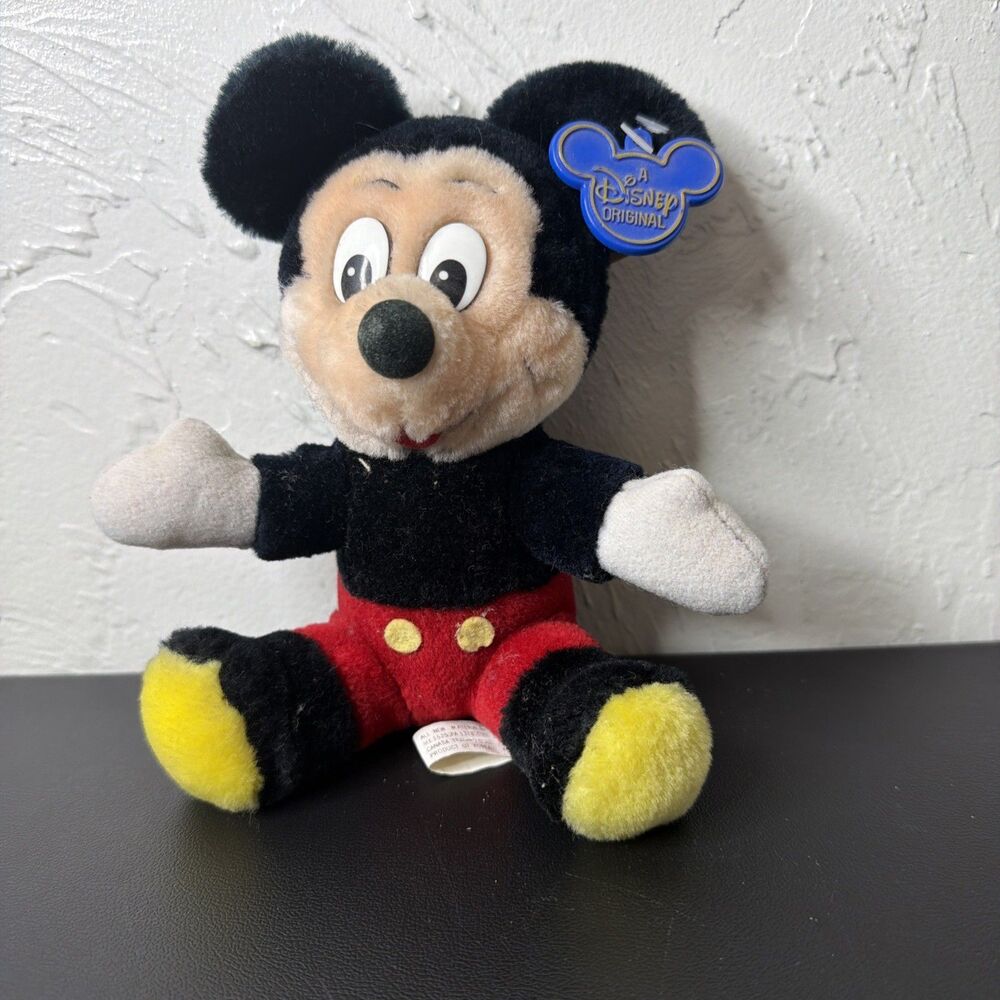 Vintage 7 3/4” A Disney Original Mickey Mouse With Tags